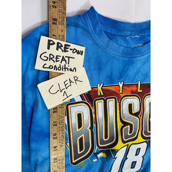 Kyle Busch Joe Gibbs Racing T-Shirt – Men’s Large, Royal M&M’s Tie-Dye - Picture 4 of 9